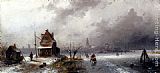Charles Henri Joseph Leickert Canvas Paintings - Figures On A Frozen Lake